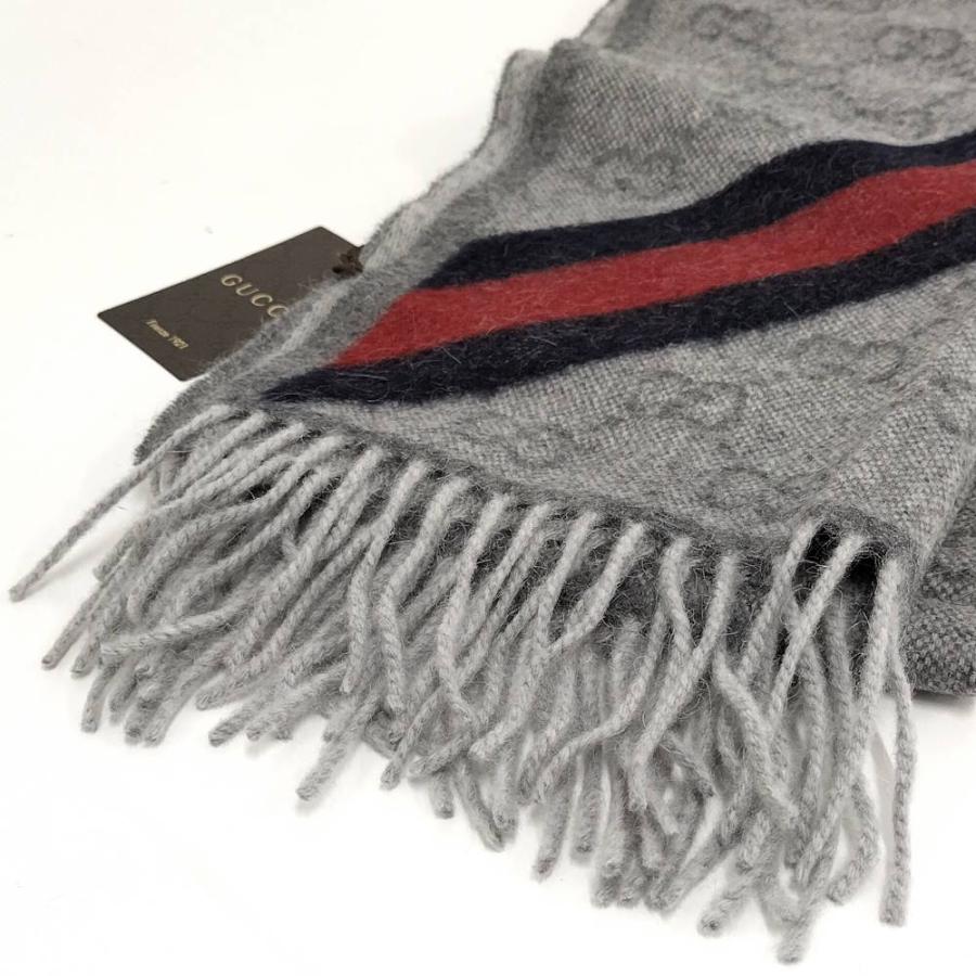 GUCCI（グッチ） マフラー GG柄 ウール アルパカ グレー系 570603 : JJ