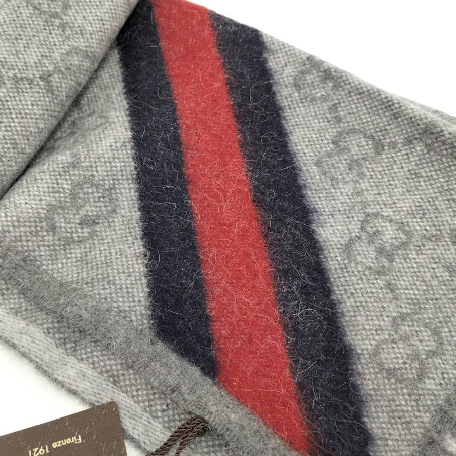 GUCCI（グッチ） マフラー GG柄 ウール アルパカ グレー系 570603 : JJ