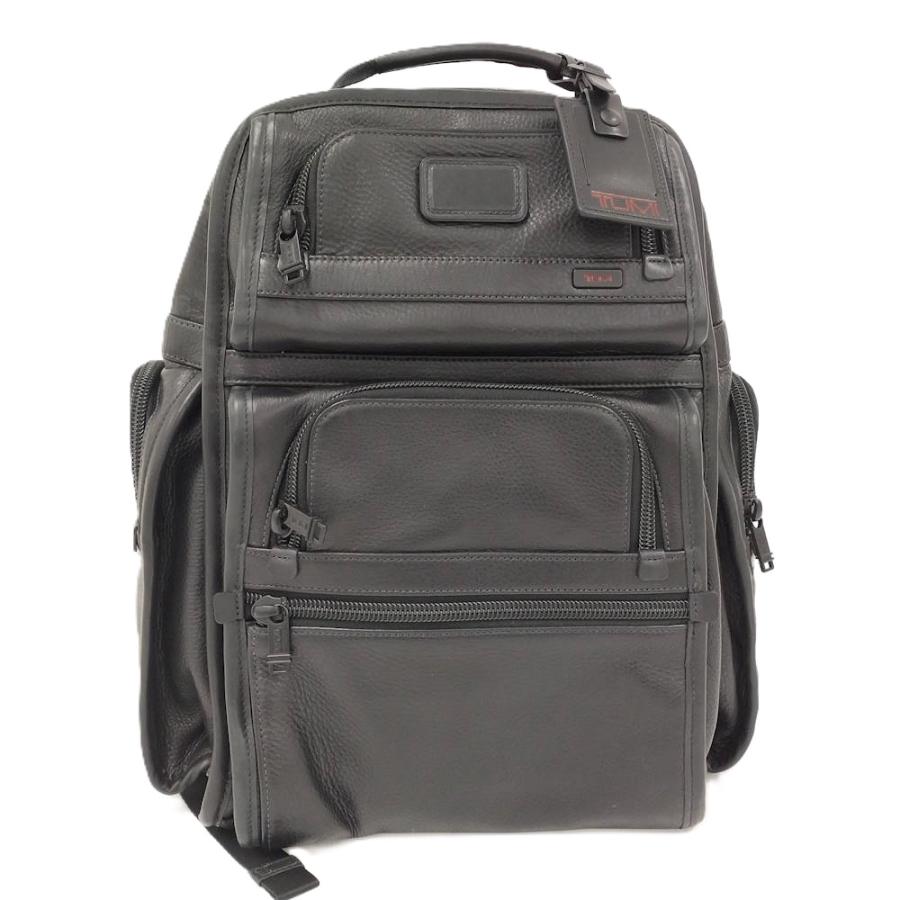 美品TUMI ビジネスバッグ3way ALPHA3 リュック ショルダー レザー TUMI（トゥミ） TUMI alpha3 ビジネスリュック レザー ブラック : JJ