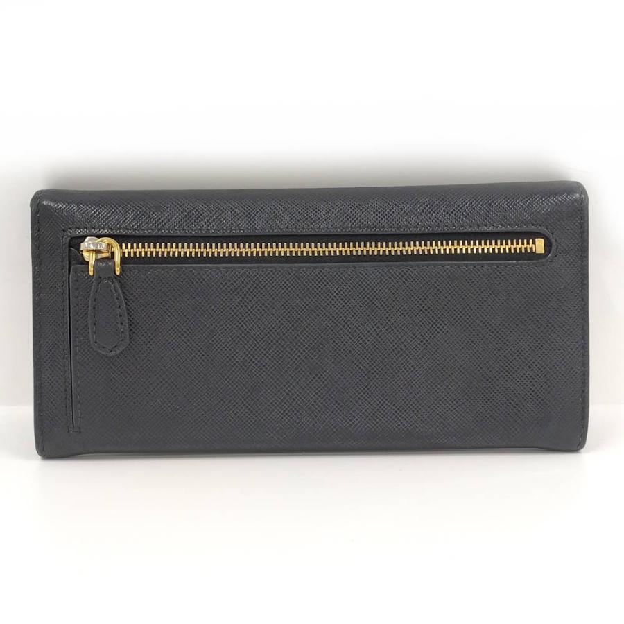 PRADA（プラダ） サフィアーノレザー 二つ折り長財布 ブラック : JJ
