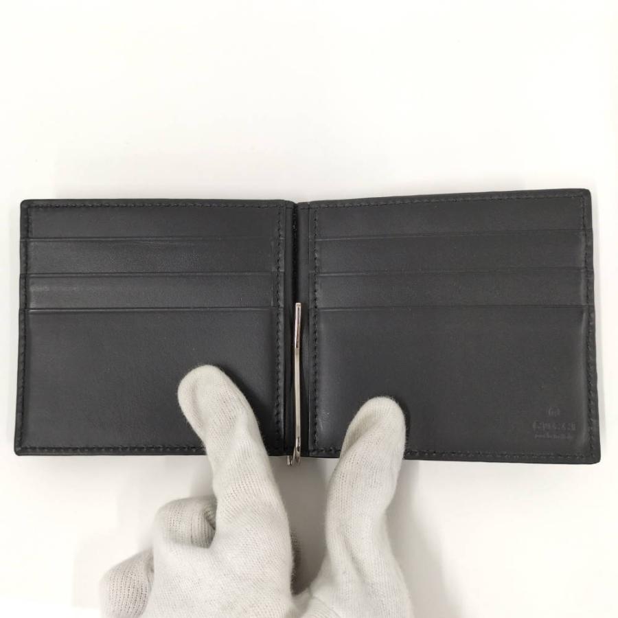 GUCCI（グッチ） 二つ折り財布 マネークリップ付き グッチシマ レザー