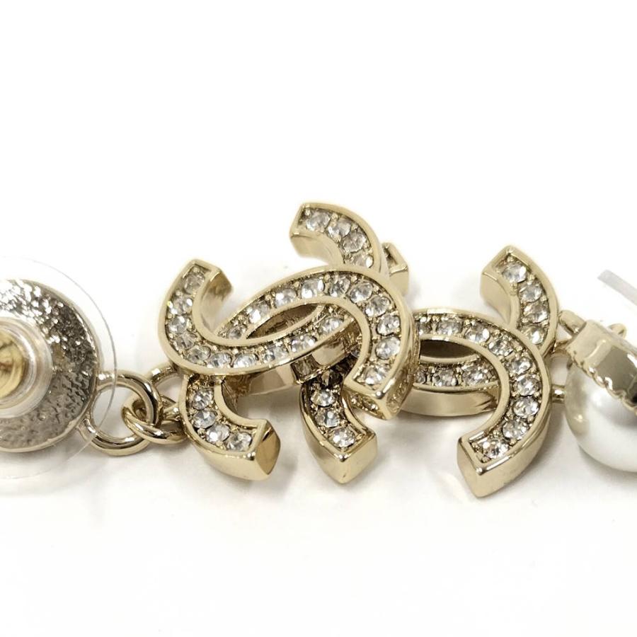 CHANEL（シャネル） ココマーク ラインストーン フェイクパール ピアス
