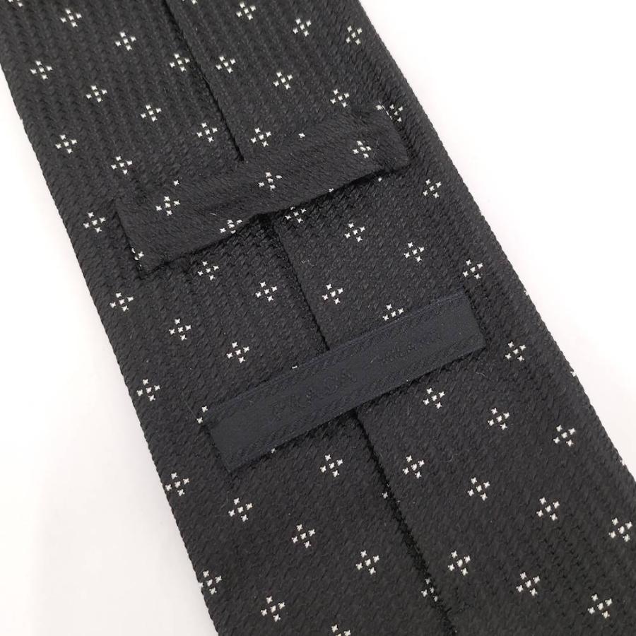 PRADA（プラダ） ネクタイ シルク100% ブラック : JJコレクション