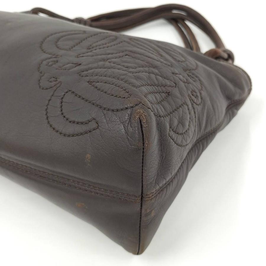LOEWE（ロエベ） アナグラム ハンドバッグ レザー ブラウン : JJ