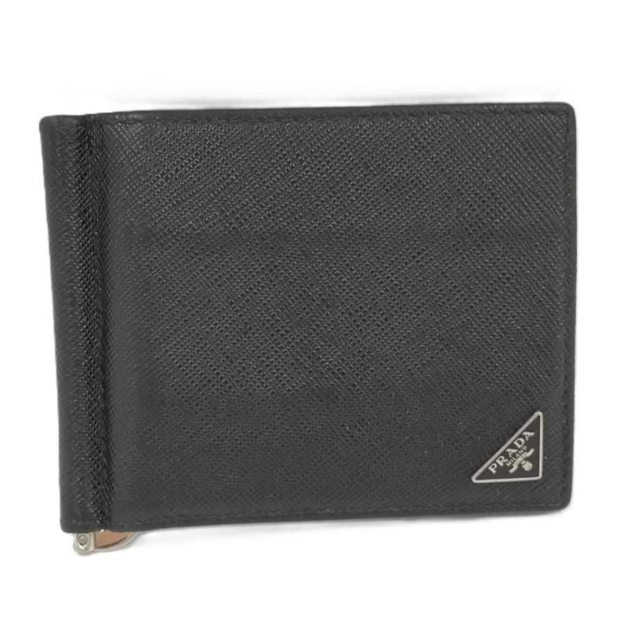 新品未使用✨　PRADA プラダ　サフィアーノ　マネークリップ　2MN077 PRADA（プラダ） マネークリップ 二つ折り財布 サフィアーノ レザー