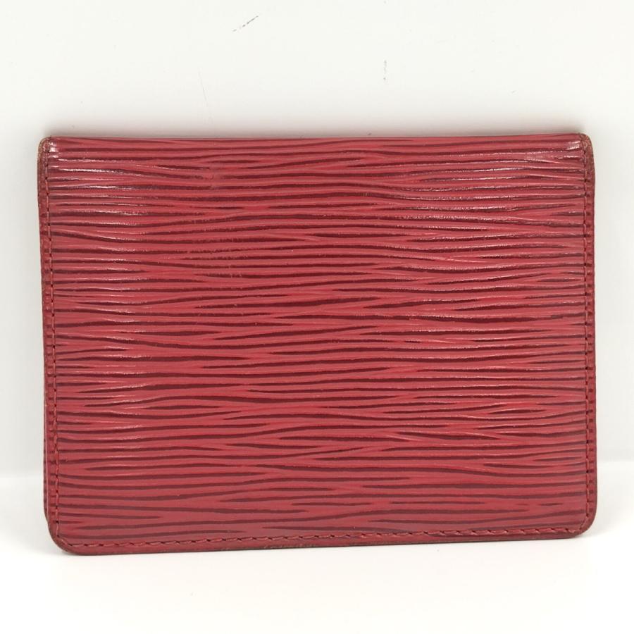 ルイヴィトン エピ ポルト2カルト ヴェルティカル レザー パスケース レッド LOUIS VUITTON（ルイ・ヴィトン） カードケース パスケース ポルト2