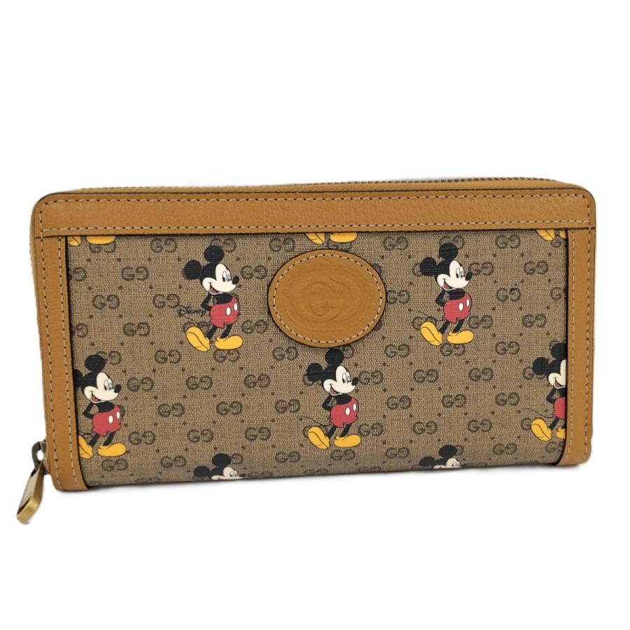 GUCCI（グッチ） ディズニーコラボ ラウンドファスナー長財布 GG PVC