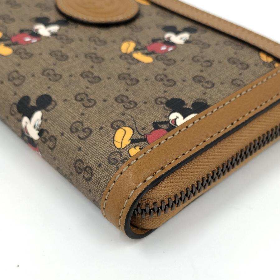 GUCCI（グッチ） ディズニーコラボ ラウンドファスナー長財布 GG PVC