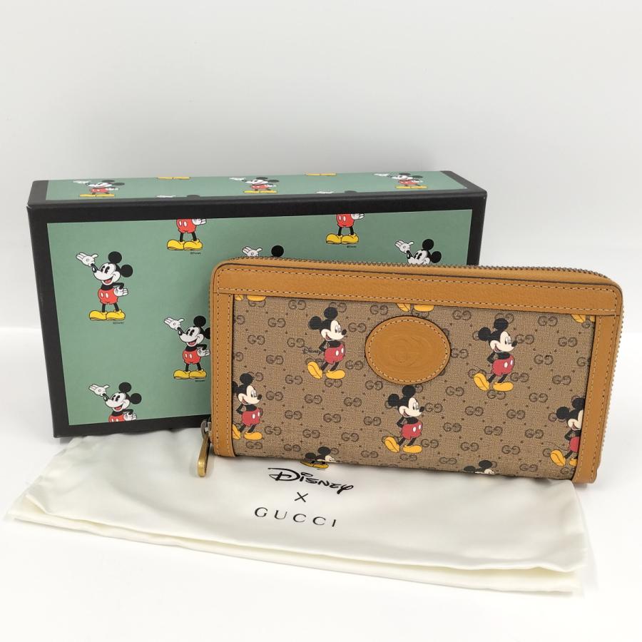 GUCCI（グッチ） ディズニーコラボ ラウンドファスナー長財布 GG PVC