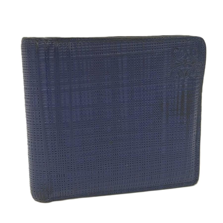 LOEWE（ロエベ） 二つ折り財布 レザー ネイビー 10188501 : JJ