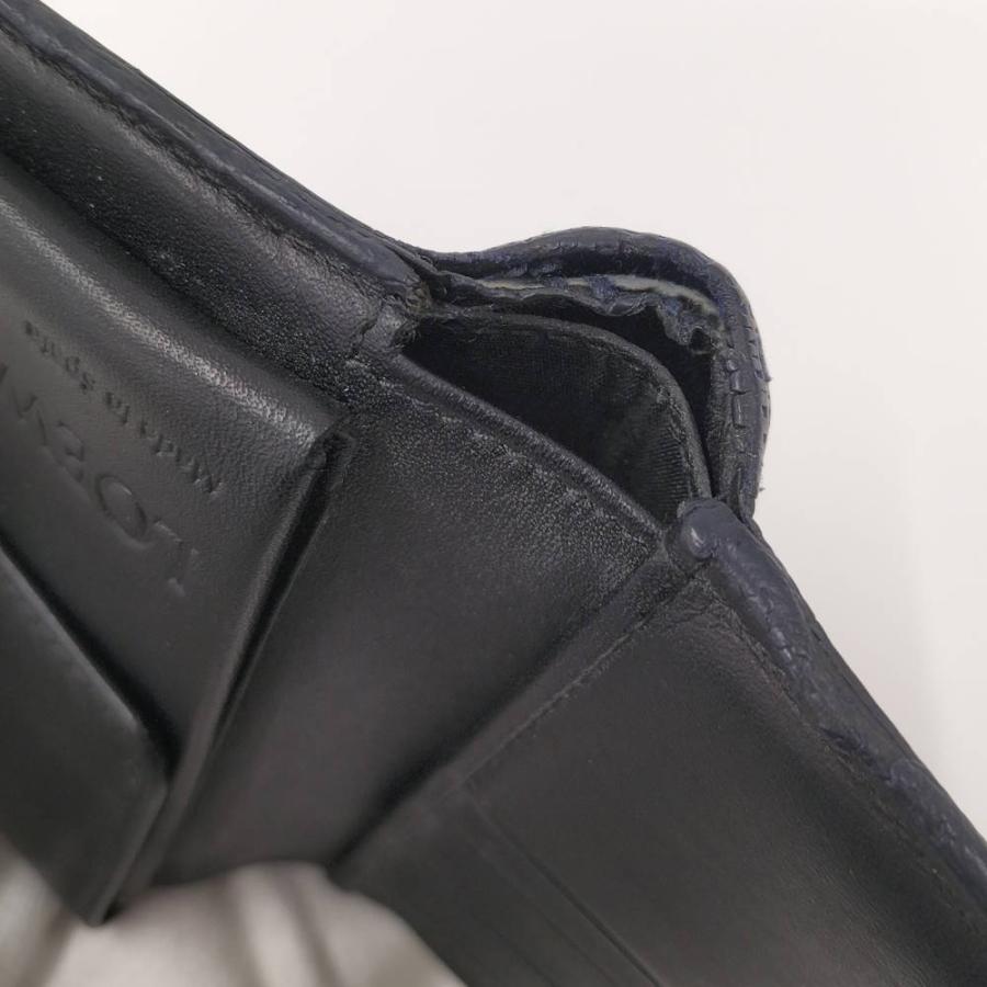 LOEWE 二つ折り財布 レザー ネイビー 10188501 LOEWE（ロエベ） 二つ折り財布 レザー ネイビー 10188501 : JJ