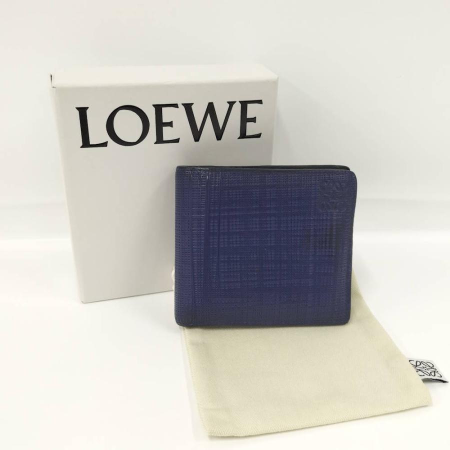 LOEWE（ロエベ） 二つ折り財布 レザー ネイビー 10188501 : JJ