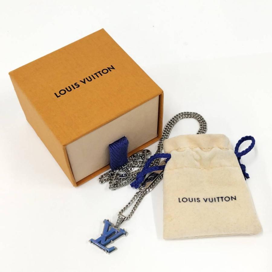 Louis Vuitton ロゴネックレス 金メッキ 国内発送【ルイ・ヴィトン】 LVロゴ ストラスネックレス (Louis