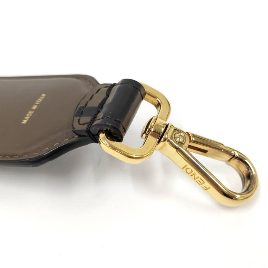 FENDI（フェンディ） ミニストラップ ユー ズッカ柄 レザー ブラウン