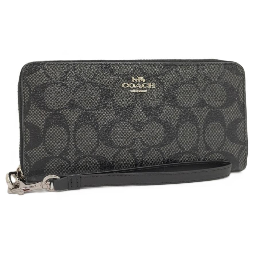 COACH（コーチ） 長財布 シグネチャー レザー ブラック C4452 : JJ