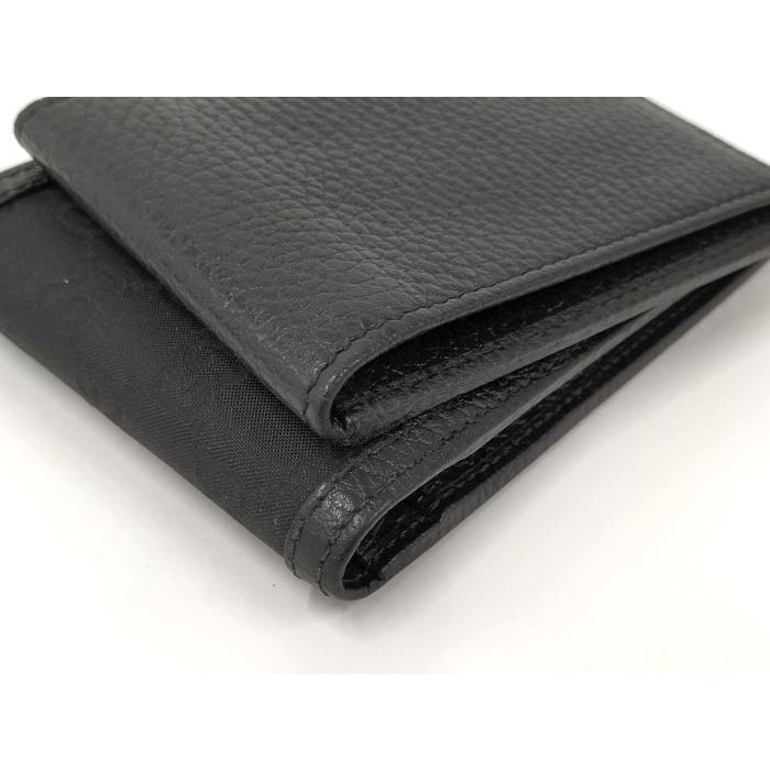 ✨️美品✨️ グッチ 二つ折り財布 GG柄 キャンバス レザー 黒 コンパクト GUCCI 二つ折り財布 GGキャンバス レザー ブラック 333042 : JJ