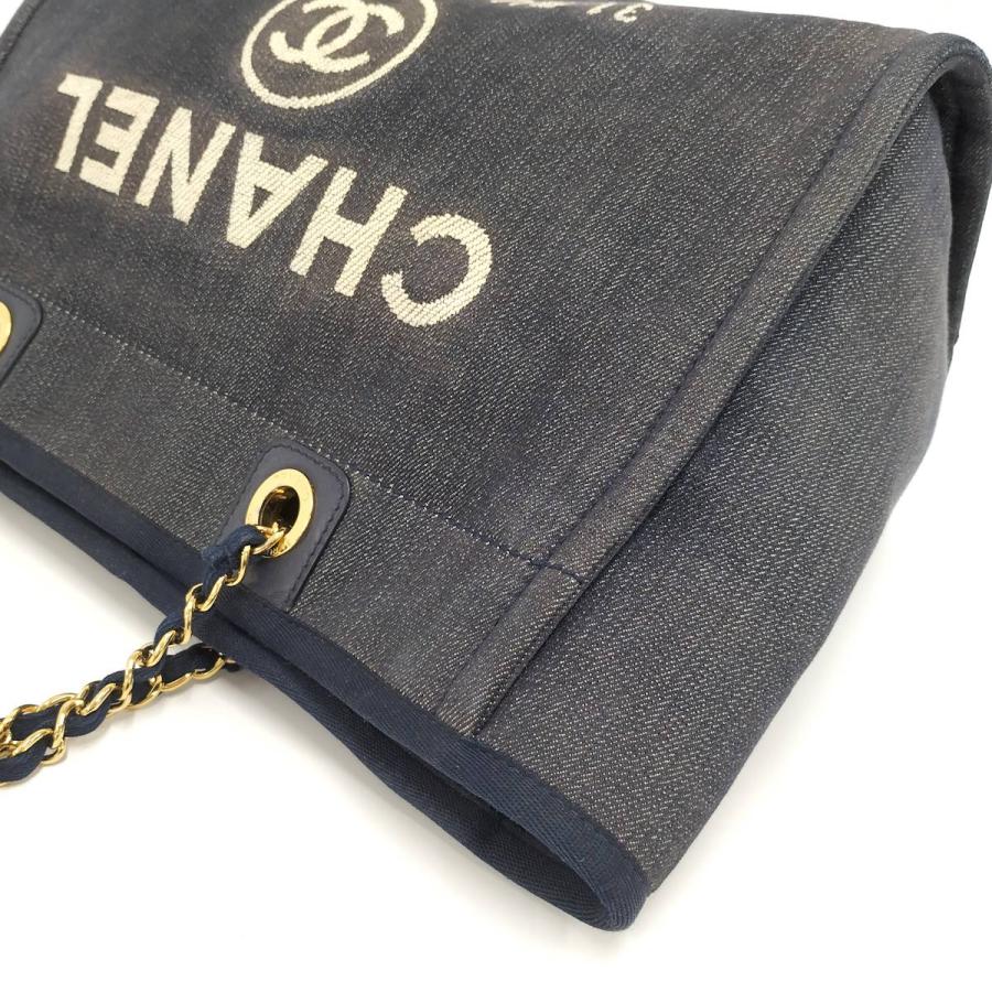 CHANEL（シャネル） ドーヴィルMM トートバッグ デニム ブルー : JJ