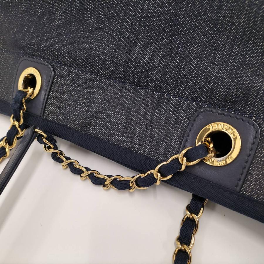 CHANEL（シャネル） ドーヴィルMM トートバッグ デニム ブルー : JJ