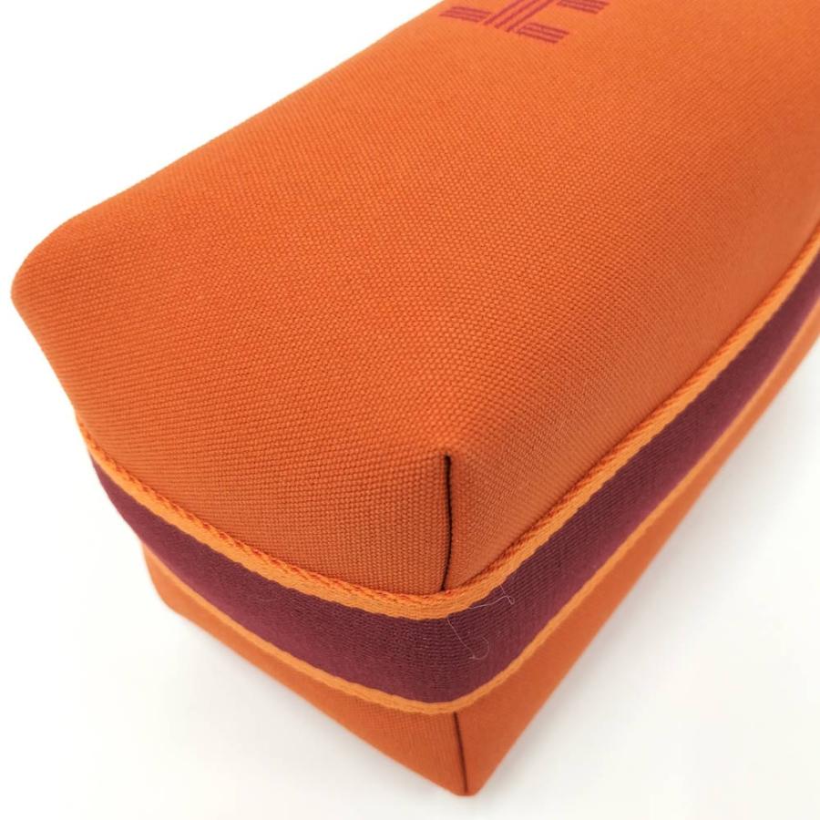 HERMES（エルメス） ブリッド ア ブラックPM キャンバス オレンジ