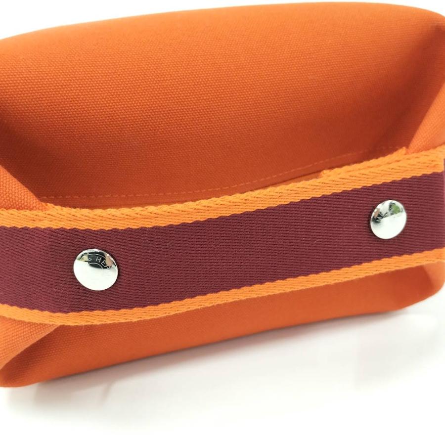 HERMES（エルメス） ブリッド ア ブラックPM キャンバス オレンジ