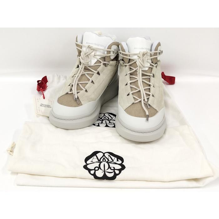 ALEXANDER MCQUEEN ホワイト ハイカットスニーカー
