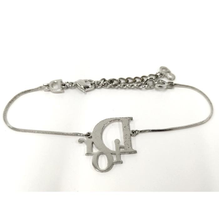 美品 Dior クリスチャンディオール ブレスレット パール CDロゴ シルバー Christian Dior（クリスチャン・ディオール） ブレスレット メッキ