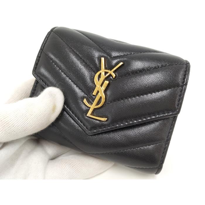 まあちゃん 長財布 プル YSL カサンドラ レザー ブラック サンローラン SAINT LAURENT カサンドラ マトラッセ ラージ