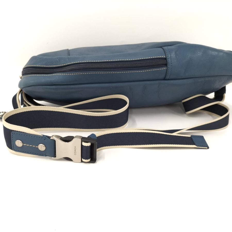 COACH（コーチ） ボディバッグ レザー ブルー F70811 : JJコレクション