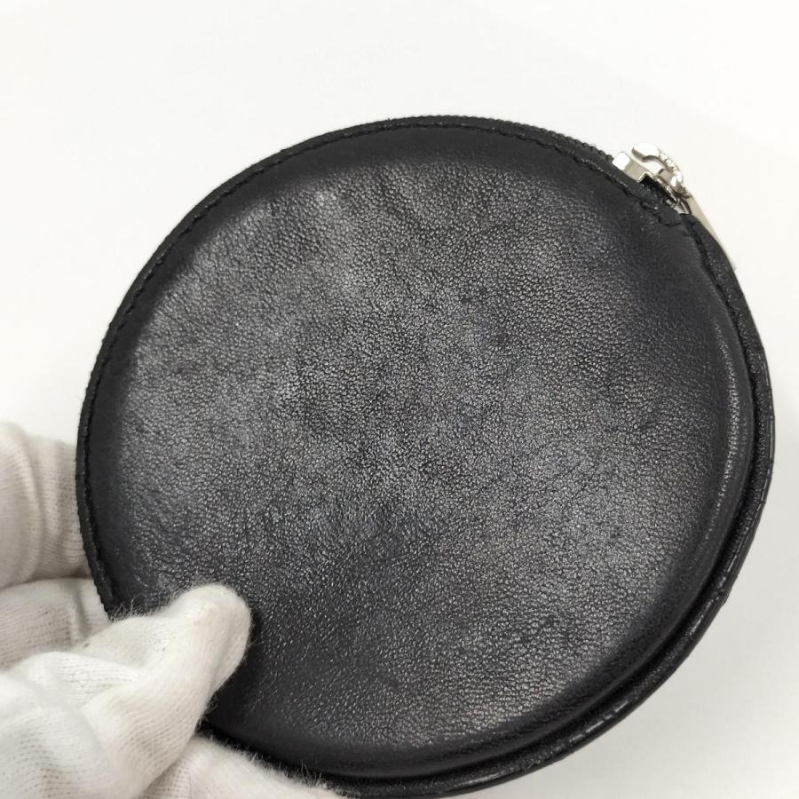 LOEWE（ロエベ） コインケース 丸型 アナグラム レザー ブラック