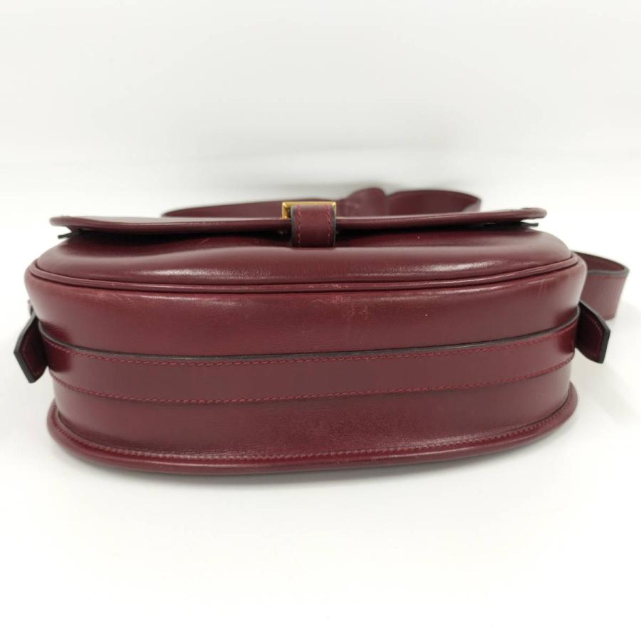 HERMES バルドゴルフ ショルダーバッグ レザー ボルドー □F刻印 HERMES（エルメス） バルドゴルフ ショルダーバッグ レザー ボルドー