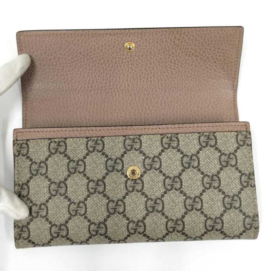 GUCCI（グッチ） 二つ折り長財布 GGスプリーム バイカラー