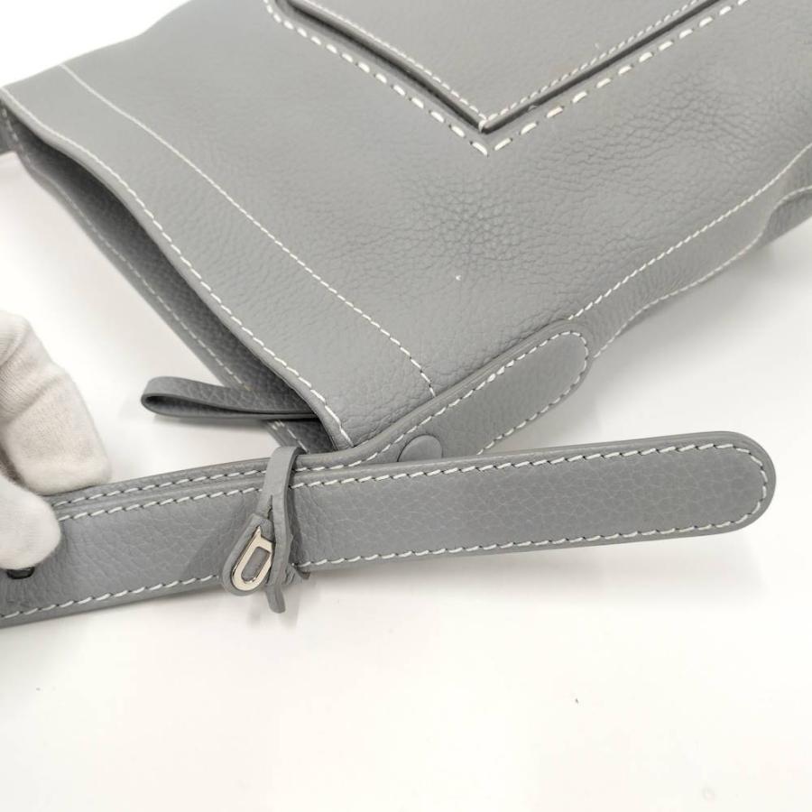 delvaux パン デイリー サーピケMM ショルダーバッグ レザー ブルーグレー_4