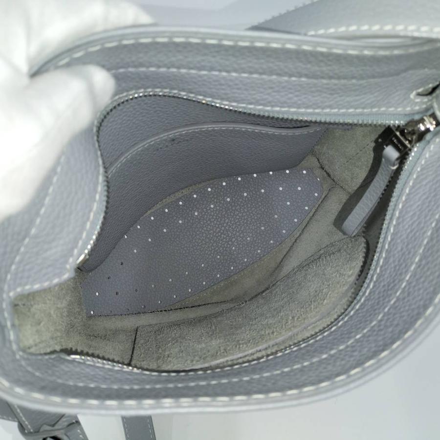 delvaux パン デイリー サーピケMM ショルダーバッグ レザー ブルーグレー_8