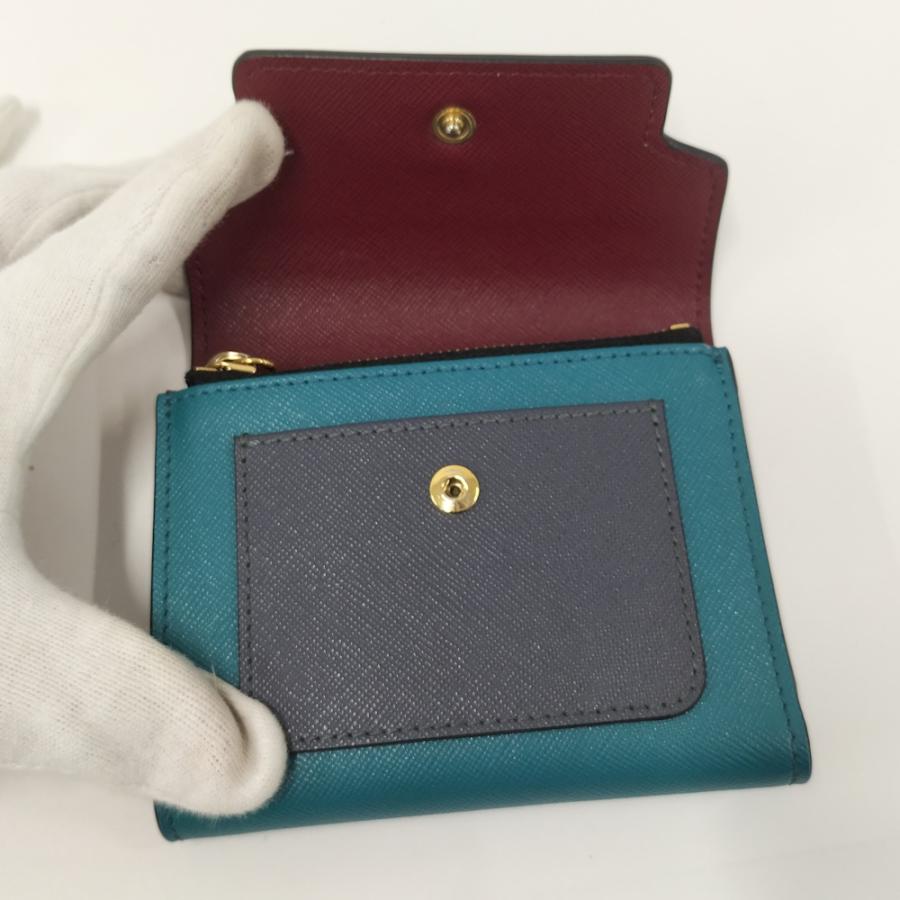 MARNI（マルニ） 三つ折り財布 コンパクトウォレット ロゴ レザー