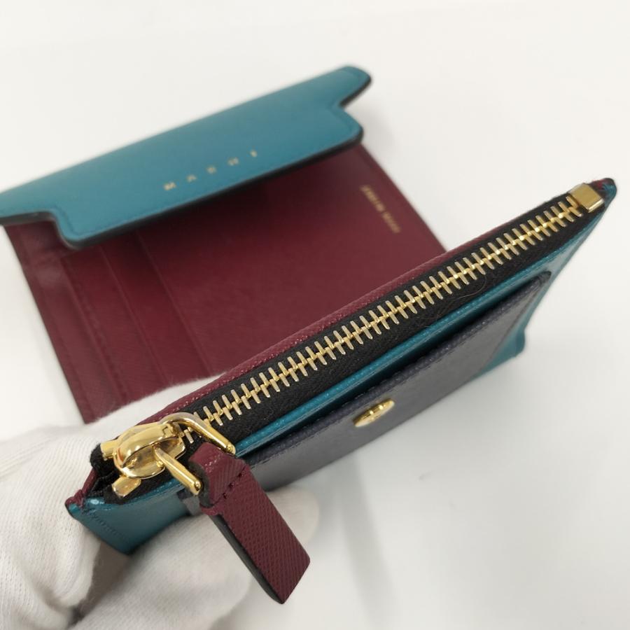MARNI（マルニ） 三つ折り財布 コンパクトウォレット ロゴ レザー