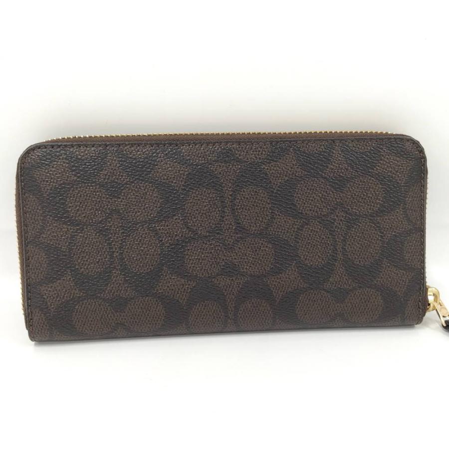 COACH（コーチ） ラウンドファスナー長財布 シグネチャー レザー 