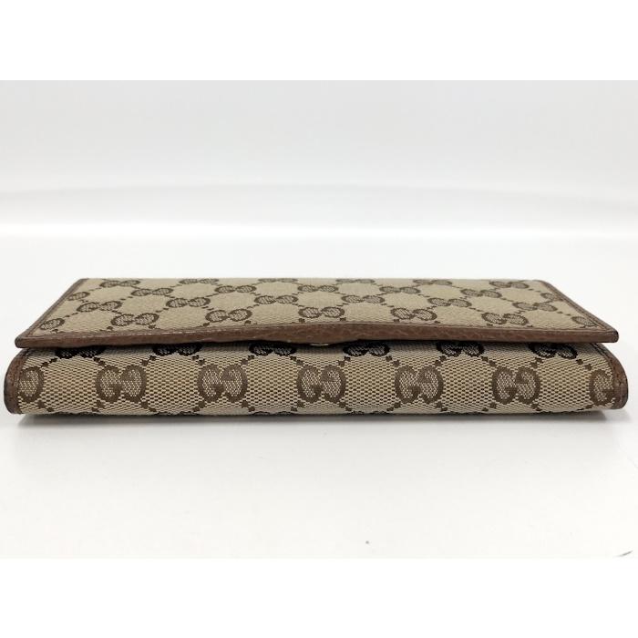 GUCCI（グッチ） 二つ折り長財布 GGキャンバス ベージュ ブラウン系