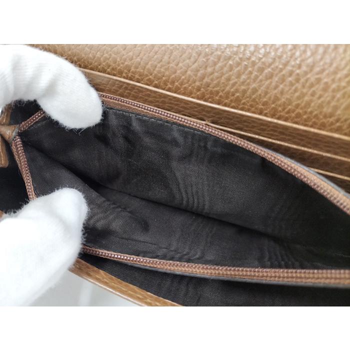 GUCCI（グッチ） 二つ折り長財布 GGキャンバス ベージュ ブラウン系