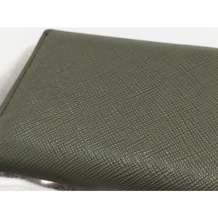 PRADA 三つ折り財布 三角ロゴ レザー グリーン系 2MH042 PRADA（プラダ） 三つ折り財布 三角ロゴ レザー グリーン系 2MH042
