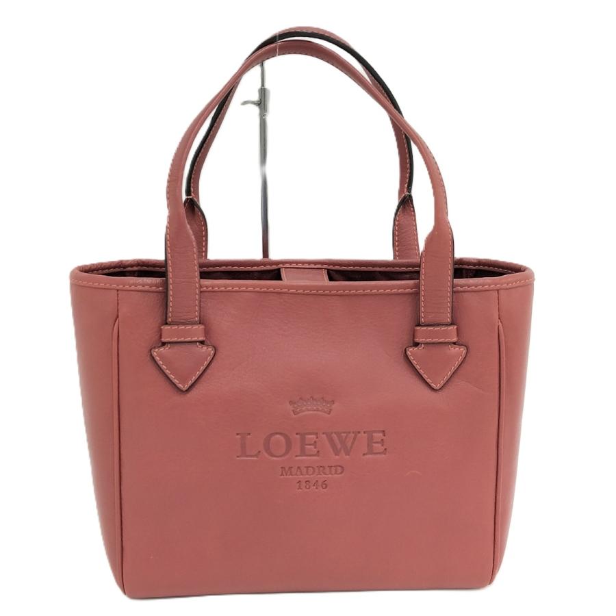LOEWE（ロエベ） トートバッグ ヘリテージ レザー ピンク : JJ