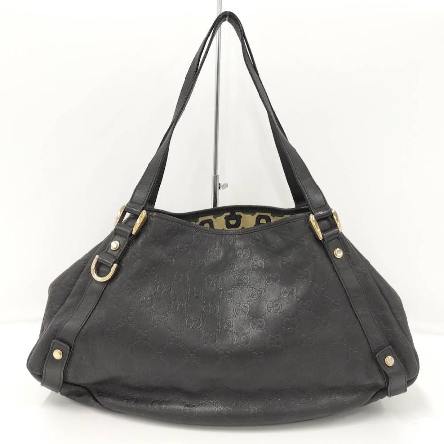 GUCCI（グッチ） アビー ハンドバッグ グッチシマ レザー ブラック