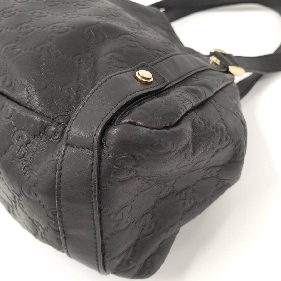 GUCCI（グッチ） アビー ハンドバッグ グッチシマ レザー ブラック