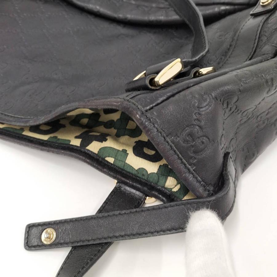 GUCCI（グッチ） アビー ハンドバッグ グッチシマ レザー ブラック