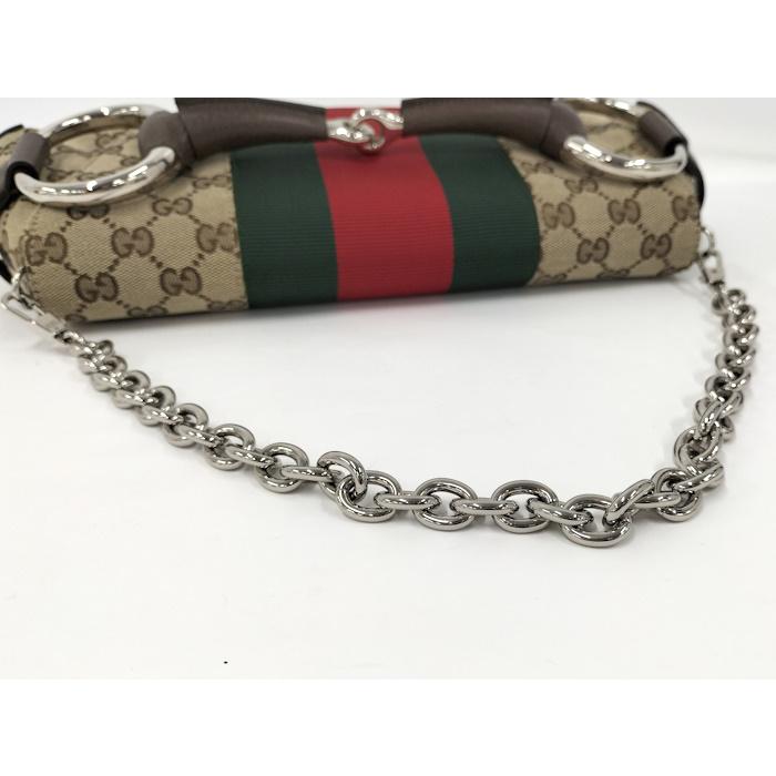 GUCCI（グッチ） ショルダーバッグ GGキャンバス ホースビット