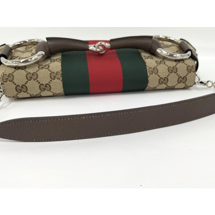 GUCCI（グッチ） ショルダーバッグ GGキャンバス ホースビット
