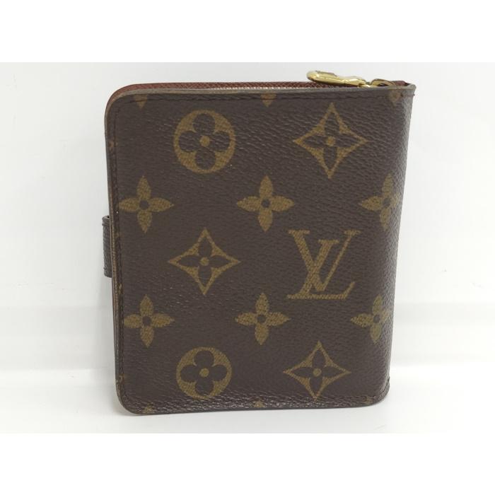 LOUIS VUITTON2つ折り財布 モノグラム コンパクトジップM61667 ルイヴィトン モノグラム コンパクトジップ 二つ折り財布 LOUIS