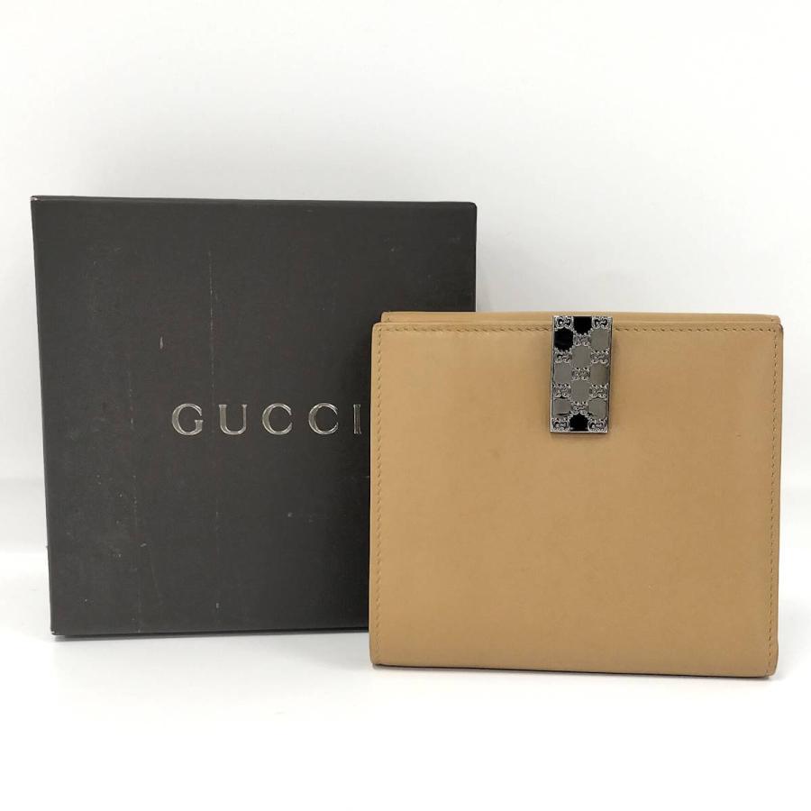 GUCCI 二つ折り財布 レザー ベージュ系 035.1408.2242 GUCCI（グッチ） 二つ折り財布 レザー ベージュ系 035.1408.2242 : JJ