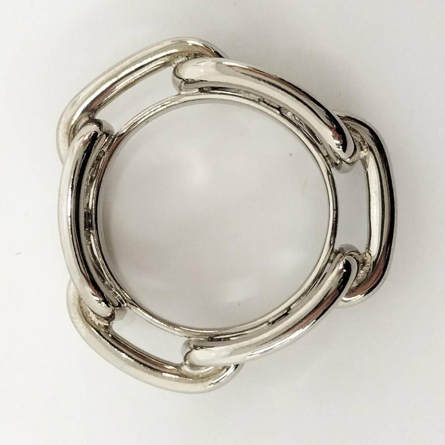 HERMES Hermes スカーフリング シェーヌダンクル メッキ シルバー : JJ