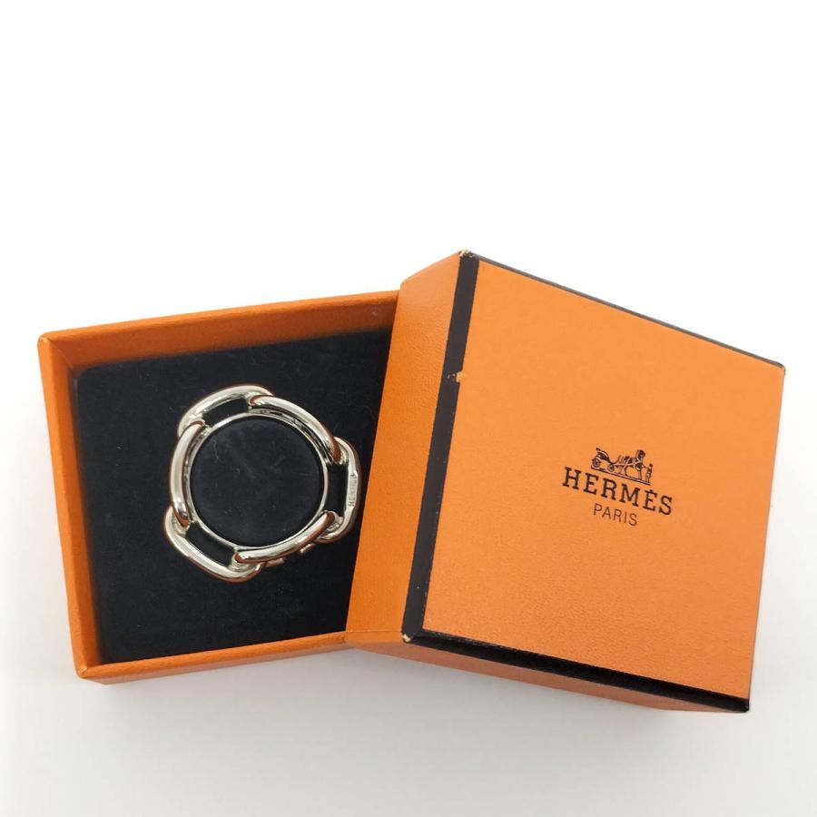 HERMES Hermes スカーフリング シェーヌダンクル メッキ シルバー : JJ