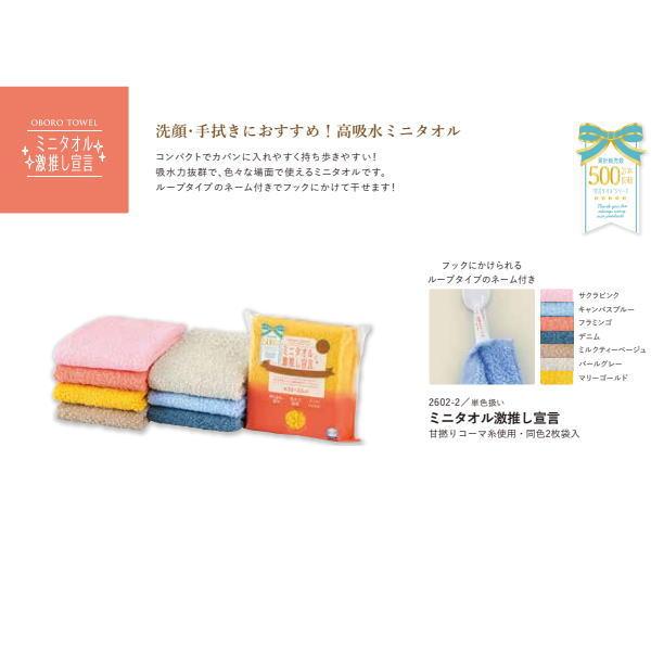 おぼろタオル（OBORO TOWEL） ミニタオル激推し宣言【2枚組】ポスト